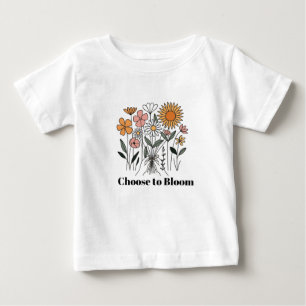 Camiseta De Bebé Ramo de flores silvestres Impresión de arte floral