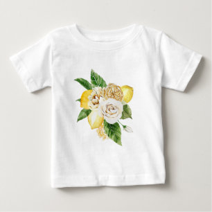 Camiseta De Bebé Ramo de los lémones y los rosas