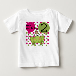 Camiseta De Bebé Rana 2.º Pink de cumpleaños