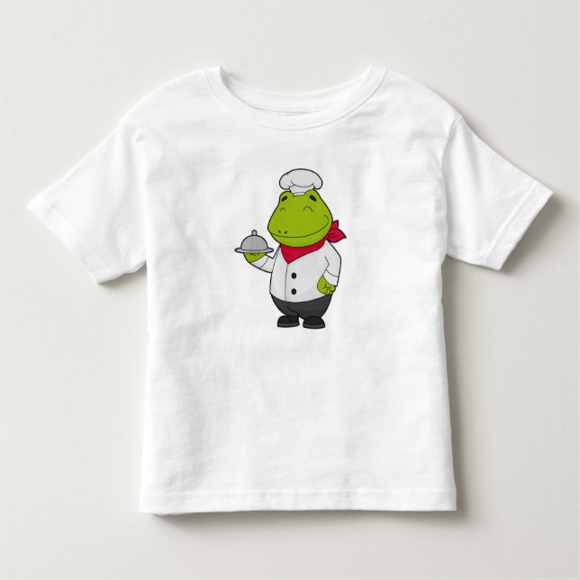 Camiseta De Bebé Rana cocinada con bandeja (Anverso)