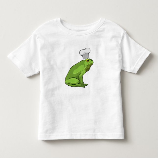 Camiseta De Bebé Rana cocinada con gorra de Chef (Anverso)