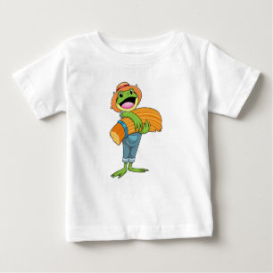Camiseta De Bebé Rana como granjero con paja