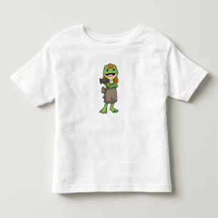 Camiseta De Bebé Rana como peluquero con secador de pelo