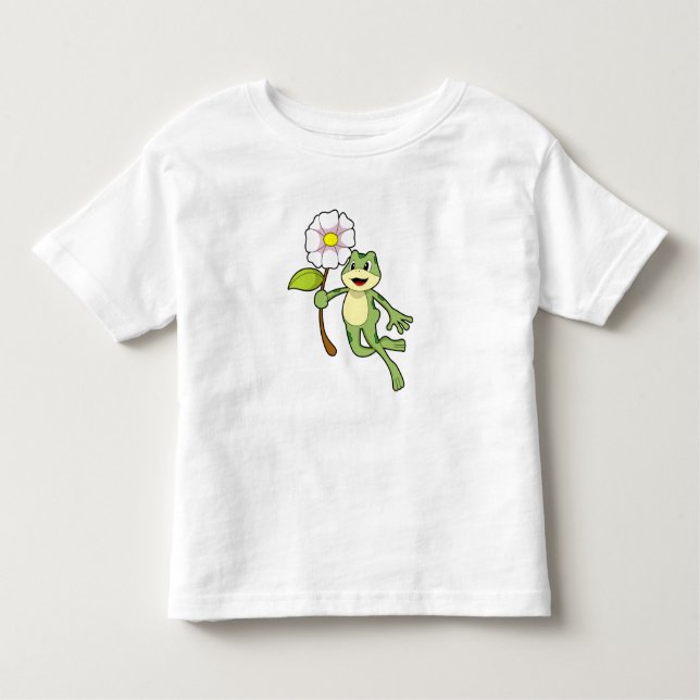 Camiseta De Bebé Rana con flor.PNG (Anverso)