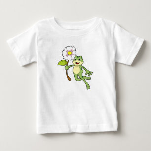 Camiseta De Bebé Rana con flor.PNG