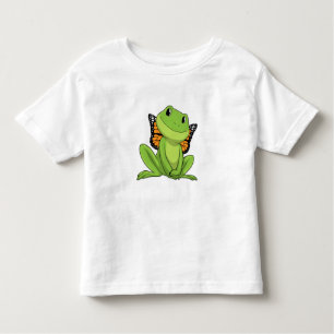 Camiseta De Bebé Rana con mariposa