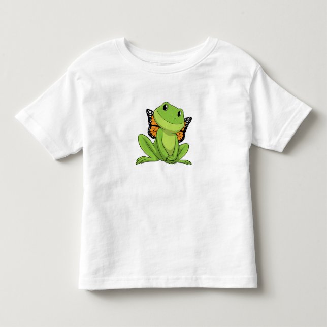 Camiseta De Bebé Rana con mariposa (Anverso)