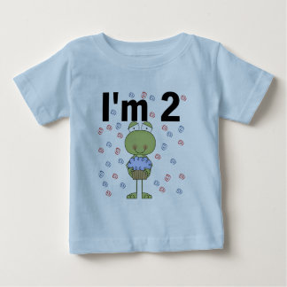 Camiseta De Bebé Rana con torta de tarta de segundo cumpleaños cami