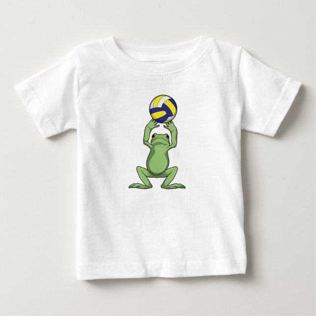 Camiseta De Bebé Rana con voleibol (Anverso)