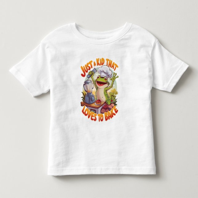 Camiseta De Bebé Rana culinaria: Mágica Frogtastic Blender (Anverso)