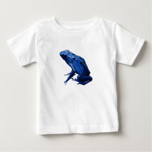 Camiseta De Bebé Rana Dart de veneno azul