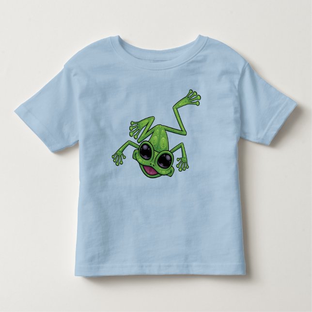 Camiseta De Bebé Rana de árbol verde feliz (Anverso)