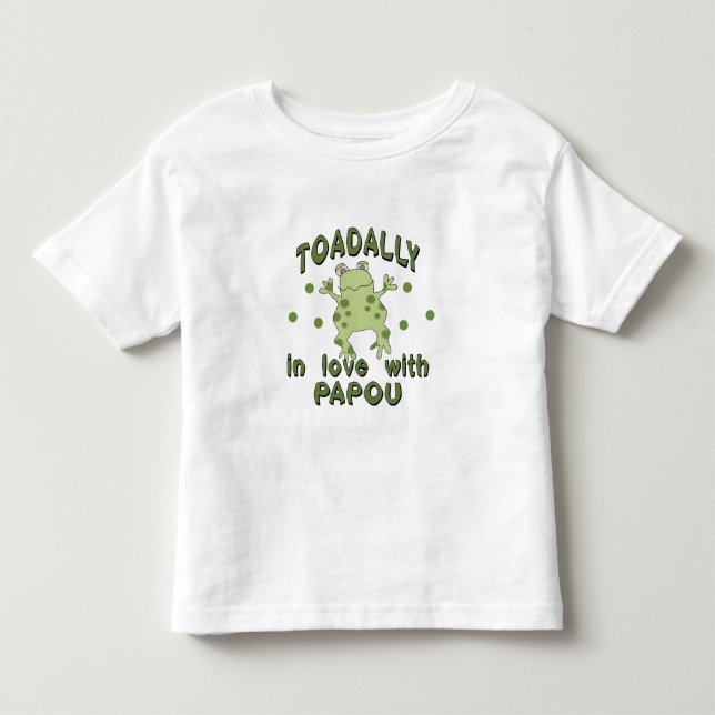 Camiseta De Bebé Rana de Papou del amor de TOADALLY (Anverso)