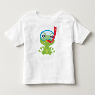 Camiseta De Bebé Rana dulce, Rana pequeña, Rana verde, Snorkel