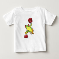 Rana en boxeo con guantes de boxeo