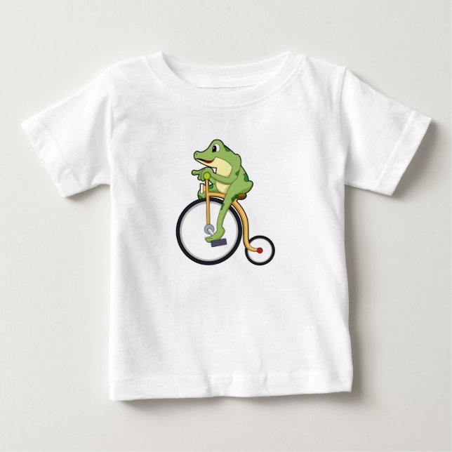 Camiseta De Bebé Rana en circo con bicicleta.PNG (Anverso)