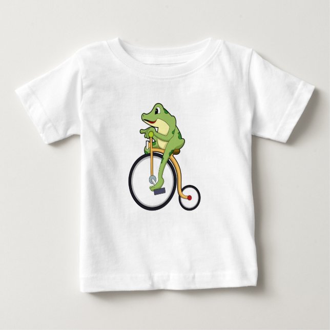 Camiseta De Bebé Rana en el circo con bicicleta.PNG (Anverso)