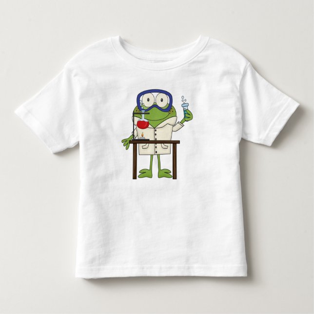 Camiseta De Bebé Rana en el laboratorio de ciencia (Anverso)