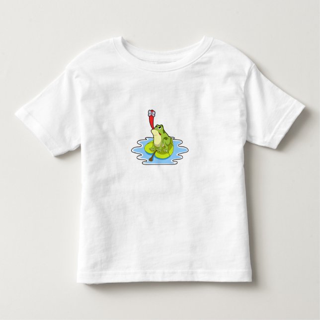 Camiseta De Bebé Rana en hojas con insectos (Anverso)