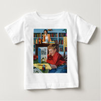 Rana en la biblioteca