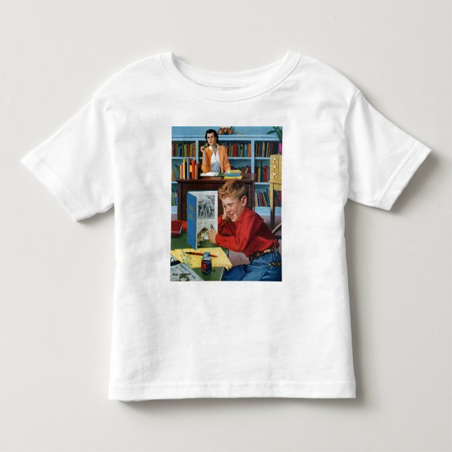Camiseta De Bebé Rana en la biblioteca (Anverso)
