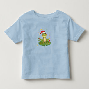 Camiseta De Bebé Rana Festiva Alegría - Rana Navideña Adorable en H