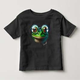 Camiseta De Bebé Rana Linda con Gafas de Tamaño Exagerado