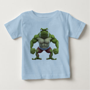 Camiseta De Bebé Rana muscular, Rana fuerte muscular para la constr
