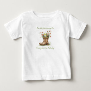 Camiseta De Bebé Rana pequeña personalizada Froggie cumpleaños 1