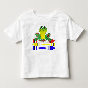 Camiseta De Bebé Rana sobre los Crayones