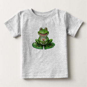 Camiseta De Bebé Rana verde dulce