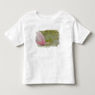 Camiseta De Bebé Rana y pétalo de flor de loto, China,