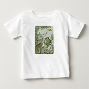 Camiseta De Bebé Rana y toad en el jardín