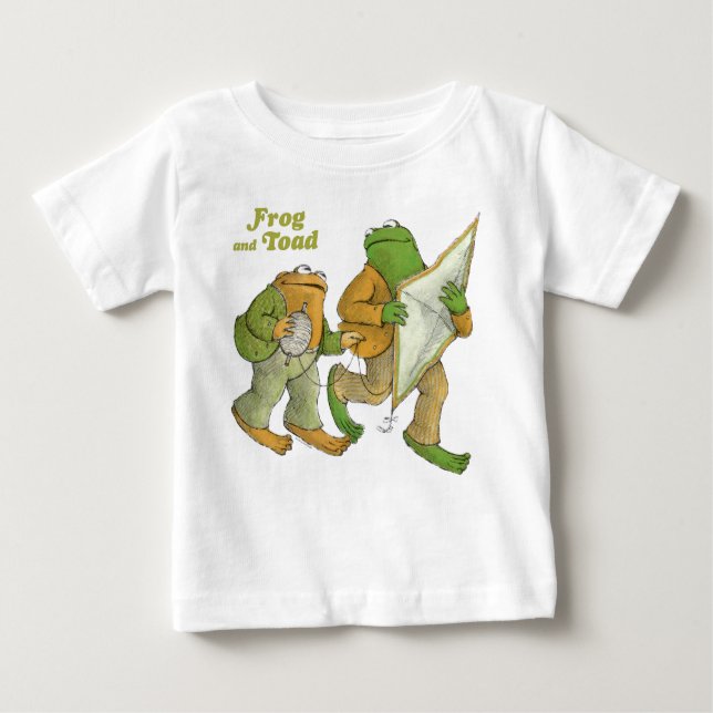 Camiseta De Bebé Rana y toad vuelan una cometa (Anverso)