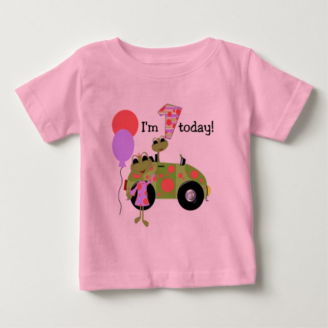Camiseta De Bebé Ranas de sangre primer cumpleaños (Anverso)