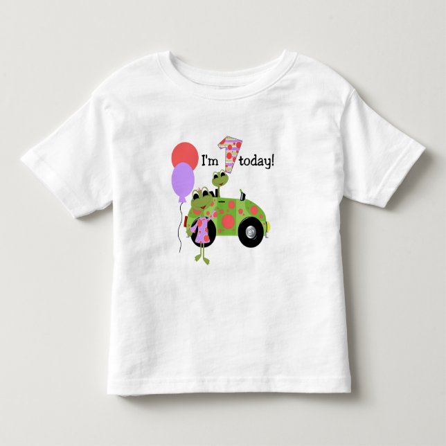 Camiseta De Bebé Ranas de sangre primer cumpleaños (Anverso)