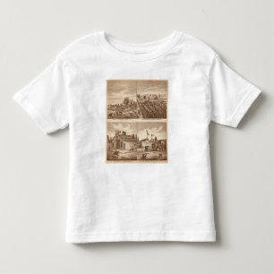 Camiseta De Bebé Ranchos, establos, Tulare Co, caloría