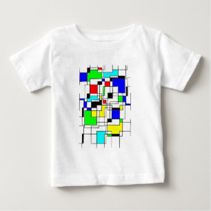 Camiseta De Bebé Random Squares Homenaje A Mondrian