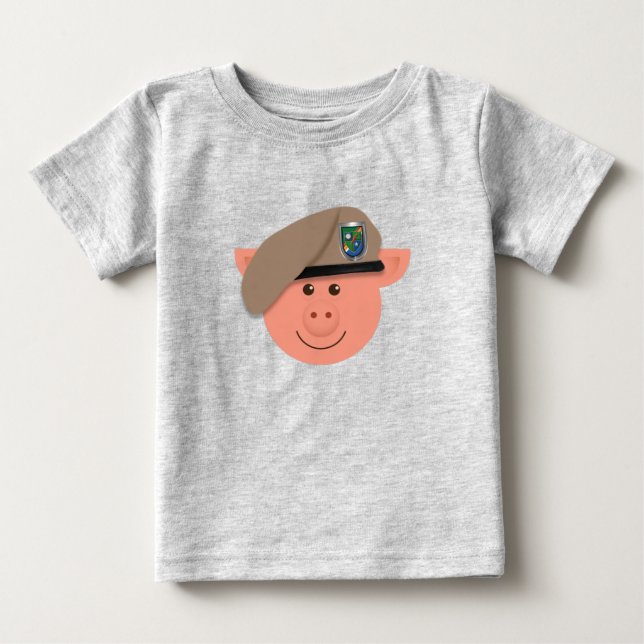 Camiseta De Bebé Ranger cerdito bebé   (Anverso)