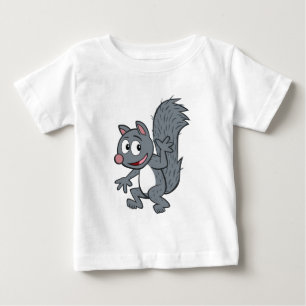 Camiseta De Bebé Ranger Rick Gray Squirrel Waving