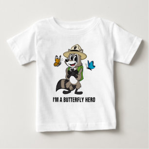 Camiseta De Bebé Ranger Rick   Héroe de la mariposa - Rótulo de la 