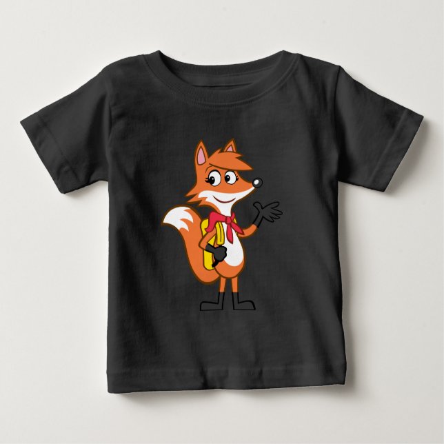 Camiseta De Bebé Ranger Rick | Scarlett Fox Waving (Anverso)
