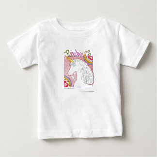 Camiseta De Bebé Ranibow Unicorn