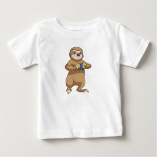 Camiseta De Bebé Ranura como jugador de balonmano con balonmano