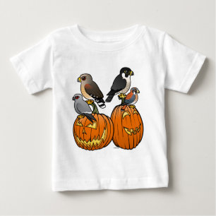 Camiseta De Bebé Rapaces de Birdorable en las calabazas