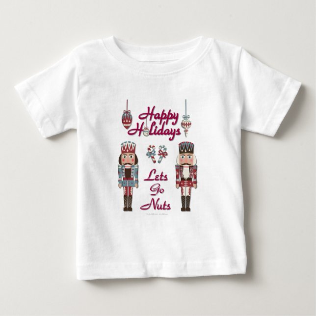 Camiseta De Bebé Rastreador de nueces de vacaciones deja ir a las n (Anverso)