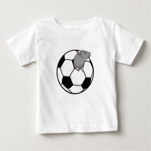 Camiseta De Bebé Rata con balón de fútbol