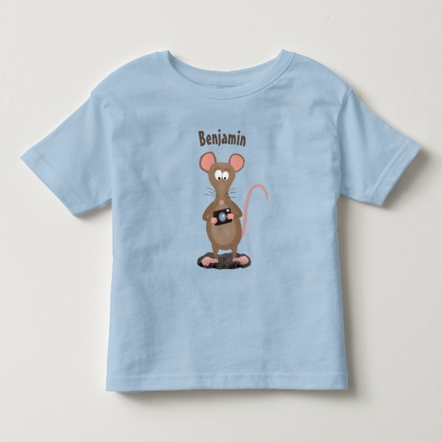 Camiseta De Bebé Rata divertida con ilustracion de personalizado de (Anverso)