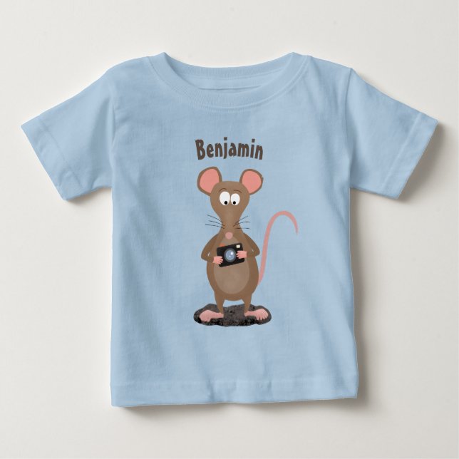 Camiseta De Bebé Rata divertida con ilustracion de personalizado de (Anverso)