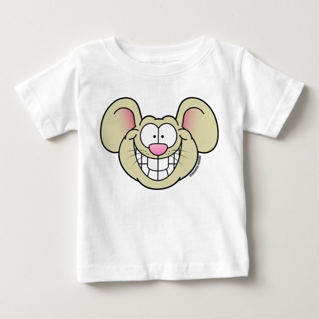 Camiseta De Bebé Ratón Bronce Sonriente (Anverso)